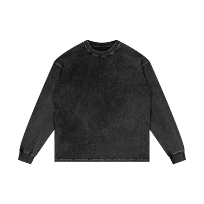 Unisex,Long-sleeve,Oversize,Acid Wash