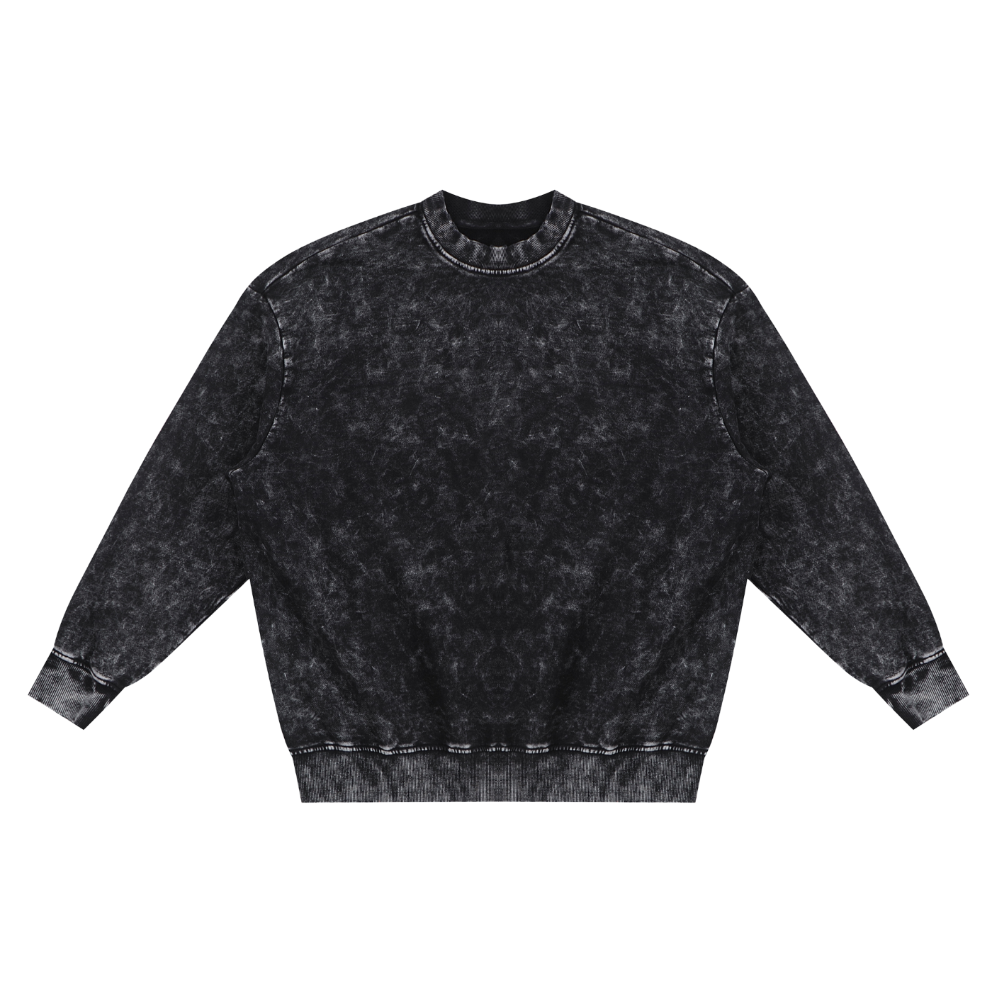 Snow,Washed,Unisex,Long-Sleeve,Sweatshirt