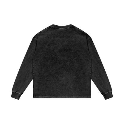 Unisex,Long-sleeve,Oversize,Acid Wash