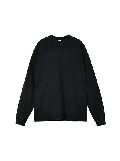 Unisex,Long-sleeve,Oversize,Acid Wash