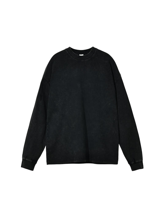 Unisex,Long-sleeve,Oversize,Acid Wash