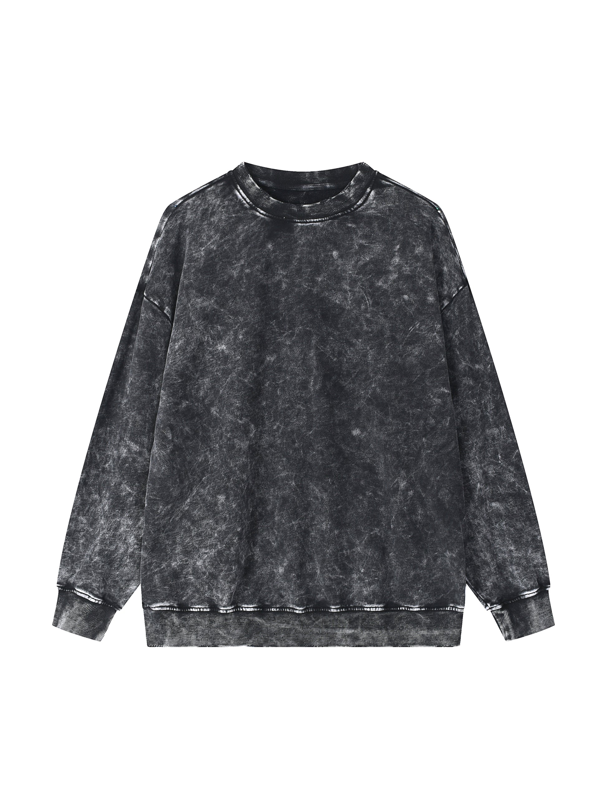 Snow,Washed,Unisex,Long-Sleeve,Sweatshirt