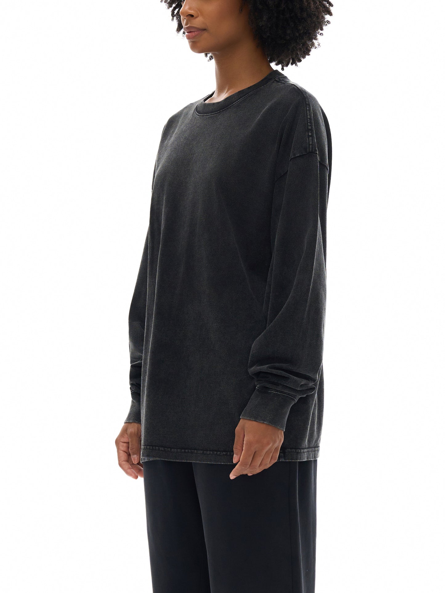 Unisex,Long-sleeve,Oversize,Acid Wash