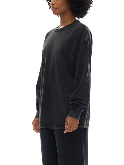 Unisex,Long-sleeve,Oversize,Acid Wash