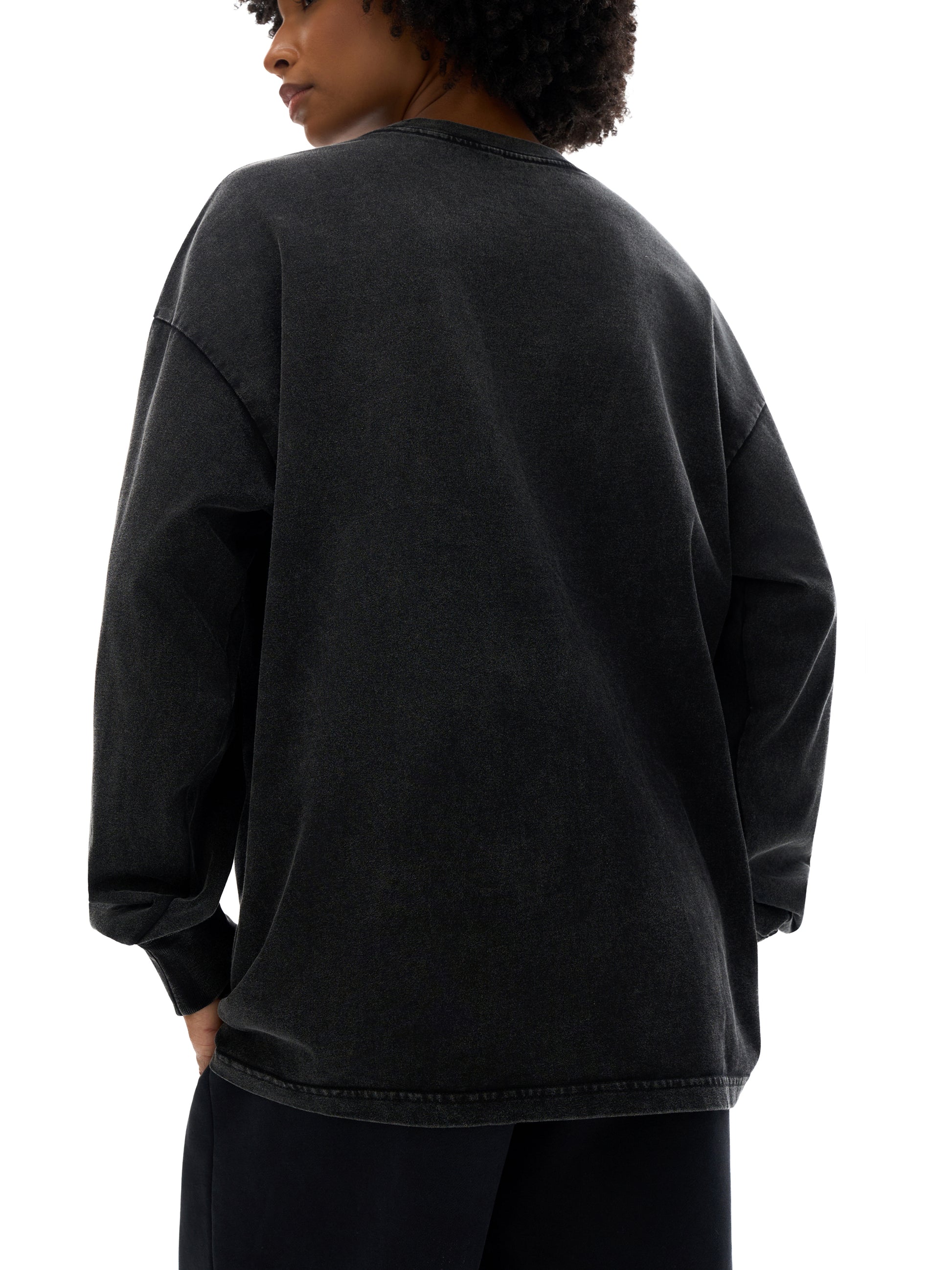 Unisex,Long-sleeve,Oversize,Acid Wash